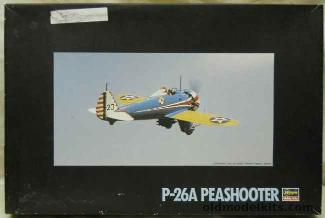 Hasegawa 1/32 P-26A Peashooter - US Army 17th Pursuit Group (3 Different Aircraft Including 1st Pursuit Sqn and 34th Attack Sqn) or Philippine Air Force, QP13 plastic model kit